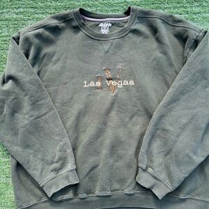 Gildan Dark Green Las Vegas Crewneck Sweater